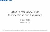 2012 Formula SAE Rule Clarifications and Examples · 2012 Formula SAE Rule Clarifications and Examples 9-Nov-2011 Version 1.5 ... transmission or differential, ... Impact Attenuator