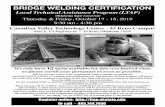 Bridge Welding Certification June 2019 · 2019-05-14 · Prep for Bridge Welding Certification, AASHTO/AWS ~ D1.5M/D1.5 This two-day class is for experienced welders capable of passing