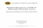 Human Resources: Guide to Maternity/Paternity Leave Paternity Packet...District Offices to pick up your “Guide to Maternity/Paternity Leave” packet. When you have an estimated