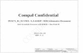 Compal Confidential - KythuatphancungSCHEMATIC,MB A6582 Custom Friday, July 02, 2010 148 2009/5/12 2010/04/15 Compal Electronics, Inc. Issued Date Intel Arrandale Processor with DDRIII