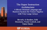 The Super Instruction Architecturehpc.pnl.gov/conf/wolfhpc/2011/talks/BeverlySanders.pdfThe Super Instruction Architecture A Block-Oriented Language and Runtime System for Tensor Algebra