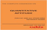 QUANTITATIVE APTITUDE - CUBIXp a g e | 0 the complete handbook on quantitative aptitude for cat and all other mba entrance exams brought to you by