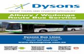 Albury / Wodonga Route Bus Servicedysongroup.com.au/sites/default/files/Dysons_Bus_Lines_Timetable.pdf · Dysons Bus Lines 18-20 Moloney Dr Wodonga Phone: (02) 6056 3100 Download