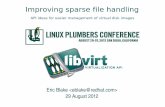 Improving sparse file handling - Indico...Eric Blake  29 August 2012 API ideas for easier management of virtual disk images Improving sparse file handling