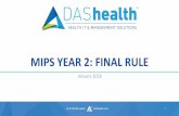 MIPS YEAR 2: FINAL RULEdashealth.com/wp-content/uploads/DAS-Health-MIPS-Year-2-Overview-1.2018.pdf · Receive 3 points maximum for measures that don’t have a benchmark or don’t