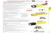 STREAMLIGHT FLASHLIGHTS - Darley · POLYTAC® LED FLASHLIGHT uPowered by two 3v CR123A lithium batteries uUp to 9,500 candela and 275 lumens measured system output ... feet with an