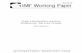 Trade Liberalization and Firm Productivity: The Case of India by … · 2004-03-04 · Trade Liberalization and Firm Productivity: The Case of India Prepared by Petia Topalova1 Authorized