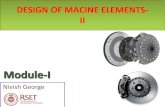 DESIGN OF MACINE ELEMENTS- II · 2019-01-30 · hydrodynamic theory, Sommerfield number, design considerations, heat balance, bearing housing and mountings (4) 3 Gears- classification,