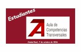 Ciudad Real, 7 de octubre de 2016 - WordPress.comDistribución de carteles y dípticos informativos entre los Centros UCLM, Biblioteca, Aularios y demás recintos de afluencia de estudiantes