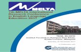7th MELTA International Research Conference in English …mircele.melta.org.my/download/MIRCELE_2017_Programme... · 2017-12-01 · Message by Rector, Institute of Teacher Education