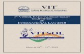 4TH VITSOL NATIONAL MOOT COURT COMPETITION...VITSOL NATIONAL MOOT COURT COMPETITION ON INTERNATIONAL LAW 2019 5 4. On the other hand, in the state of Mahayana, it was illegal for Muslims