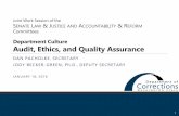 Audit, Ethics, and Quality Assurance · Audit, Ethics, and Quality Assurance DAN PACHOLKE, SECRETARY JODY BECKER-GREEN, Ph.D., DEPUTY SECRETARY JANUARY 18, 2016 1. ... Human Resource