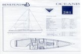 BENETEAU 10' 1 OCEANIS CRUISING SPECIFICATIONS Designer L ... · Draft (lead bulb) Displacement Ballast Sail Area (100%) Engine Fuel Water Mast Ht over water RIG DIMENSIONS Classic