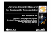 Advanced Mobility Research for Sustainable Transportation · Institute of Industrial Science, the University of Tokyo SUDA Lab. Outline Background and Sustainable transportation Advanced