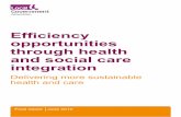 LGA efficiency opportunities through integration · Efficiency opportunities through health and social care integration 3 Contents Headline messages 4 Introduction and approach 6