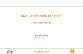 MATLAB Models for PHY (for beginners) · I. MATLAB III. The Radio Channel 1. First Look at MATLAB 1. Path Loss, Slow Fading 2. Syntax 2. Fast Fading 3. Alternative Software 3. Frequency