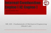 Internal Combustion Engine (ICE) Combustion Engine... · 2016-12-19 · What is IC Engine?? Engine ICE is a heat engine that converts chemical energy in a fuel into mechanical energy.