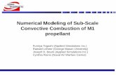 Numerical Modeling of Sub-Scale Convective Combustion of ... · Conclusions and Future Work (1) • Developed numerical methodology capable of modeling HD 1.3 gun propellant combustion
