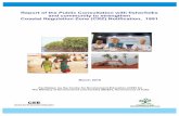 Report of the Public Consultation with fisherfolks and ... · CRZ like Wetland Conservation Act, SEZ norms, Marine Fisheries and Regulation bill, Forest Protection Act , Wildlife