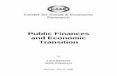 Public Finances and Economic Transition - ETH Z · Public Finances and Economic Transition 7 CASE Foundation 40 per cent of GDP for Romania and the former Yugoslavia. This compares