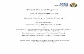 Trust Board Papers - iow.nhs.uk October 2017.pdf · Trust Board Papers Isle of Wight NHS Trust Board Meeting in Public (Part 1) to be held on Wednesday 4th October 2017 at 9.00am