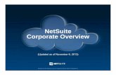 NetSuite Corporate Overview · A tiered ERP suite strategy is the use of ERP suites from different vendors in two or more levels of the organization — for example, corporate headquarters