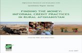 Afghanistan Research and Evaluation Unit · Afghanistan Research and Evaluation Unit Synthesis Paper Series FINDING THE MONEY: INFORMAL CREDIT PRACTICES IN RURAL AFGHANISTAN June