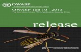 OWASP Top 10 - 2013storage.googleapis.com/google-code-archive-downloads/v2/code.google.com... · OWASP is not affiliated with any technology company, although we support the informed