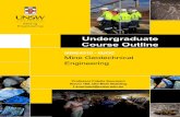 Undergraduate Course Outline · • Geotechnical risk assessment and mitigation/control strategies • Ground control management plans (incl. legislative requirements) ... • Mitigation