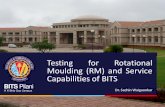 Testing for Rotational Moulding (RM) and Service ... . Testing for Rotational... BITS Pilani, K K Birla