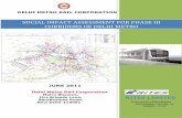 SOCIAL IMPACT ASSESSMENT FOR PHASE III ...delhimetrorail.com/eia_report/SIA-Reports-2.pdfCORRIDORS OF DELHI METRO 011 , (A Government of India Enterprise) RITES LIMITED (A Government