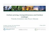 Carbon pricing, Competitiveness and Carbon Leakage...Carbon pricing, Competitiveness and Carbon Leakage: THEORY, EVIDENCE AND POLICY DESIGN Grzegorz Peszko, the World Bank 9 Nov 2015