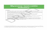 Myanmar beef cattle industry · livestock systems. Beef consumption is not common in Burmese culture. Therefore, beef cattle farming are still in an initial stage, and very few beef