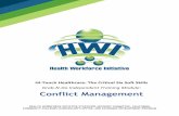 HWI Conflict Management · document and/or within the PowerPoint presentation notes. Each PowerPoint slide, as appropriate, includes detailed explanations and instructions for the