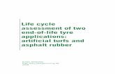 Life cycle assessment of two end-of-life tyre applications ... · This study focuses on recycled tyres compared to a variety of materials. The use of end-of-life tyres is studied