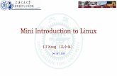 Mini Introduction to Linux - SJTUcms.sjtu.edu.cn/gs/doc/DFT2019/Mini-Intro-Linux.pdf · LingTi Kong, konglt@sjtu.edu.cn 3 Linux is a Unix clone written from scratch by Linus Torvalds