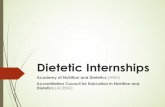 Dietetic Internships · ´ Email sent to reference person to fill in table (next slide) and write a paragraph about you ´ Student notified when complete ´ Your letters of recommendation
