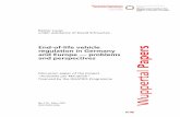 End-of-life vehicle regulation in Germany and Europe · End-of-life vehicle regulation 6 Wuppertal Institute for Climate, Environment and Energy 1 Introduction For many years the