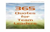 Quotes for Team Leaders - Great Results Teambuilding · people always do that, but the really great make you feel that you too can become great." - Mark Twain 1/26 "Outstanding leaders