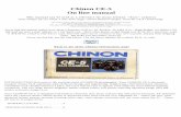 Chinon CE-5 On line manual - UNIVEL 1_10.pdf · Chinon CE-5 On line manual This manual can be used as a reference for many Chinon "Auto" cameras If the images are too small, I may