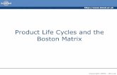 Product Life Cycles and the Boston MatrixProduct Life Cycles and the Boston Matrix •Product Life Cycle (PLC): –Each product may have a different life cycle –PLC determines revenue
