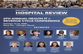 BECKER’S HOSPITAL REVIEW HIT+RCM 2020 Conference Brochure.pdfBECKER’S HOSPITAL REVIEW KEYNOTES M S 6TH ANNUAL HEALTH IT + REVENUE CYCLE CONFERENCE October 13-16, 2020 Navy Pier