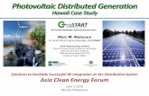 Photovoltaic Distributed Generation · “How much distributed generation can you add before you need to do an expensive Interconnection Requirements Study?” • 15% of Peak Load