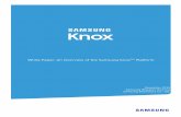 December 2016 Samsung Research America Samsung Electronics ... · December 2016 Samsung Research America Samsung Electronics Co., Ltd. White Paper: An Overview of the Samsung KnoxTM