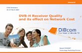 DVB-H Receiver Quality and its effect on Network Cost · LG U900 H3G in Italy SAMSUNG H3G, TIM in Italy HTC, Modeo, U.S.A. NEW :SAGEM Communication ... Cell Number Gain versus C/N