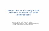 Deeper dive into running CESM: xml files, namelist and code … · 2017-11-03 · Deeper dive into running CESM: xml files, namelist and code modifications Cecile Hannay, CAM Science