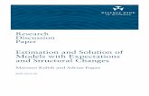 Research Discussion Paper - Reserve Bank of Australia · Estimation and Solution of Models with Expectations and Structural Changes Mariano Kulish* and Adrian Pagan** Research Discussion