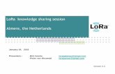 LoRa knowledge sharing session Almere, the Netherlands Nieuwaal LoRa...آ  LoRa knowledge sharing session