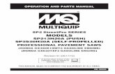 OPERATION AND PARTS MANUAL - Multiquip Incservice.multiquip.com/pdfs/SP213H20A-SP2S20H20A-rev-1-manual.pdf · PAGE 6 — SP213H20A / SP2S20H20A SAWS — OPERATION AND PARTS MANUAL