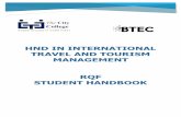 HND IN INTERNATIONAL TRAVEL AND TOURISM MANAGEMENT … · 8 Year 2 Pearson BTEC Level 5 Higher National Diploma in International Travel and Tourism Management Core unit Mandatory